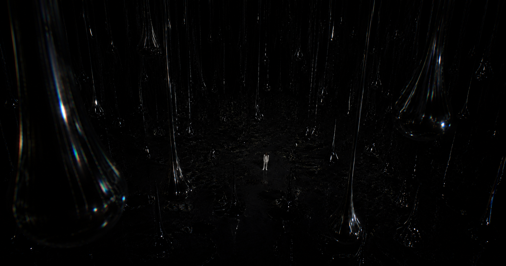 Matière noire brillante et visqueuse